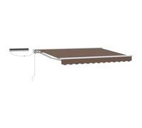 vidaXL Tettuccio Elettrico Retrattile Tortora 4,5 × 3,5 m, Copertura Terrazza Alfresco, Tende Elettriche Ritrattabili, Ombra Versatile, Tenda Esterna Resistente alle Intemperie