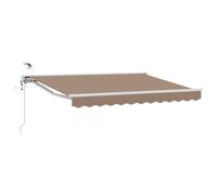 vidaXL Tettuccio Elettrico Retrattile Tortora 4,5 × 3 m, Pergolato moderno rettangolare per giardino e terrazza, tenda elettrica, ombrellone regolabile, resistente agli agenti atmosferici