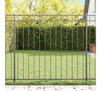 vidaXL Pannello di Recinzione in Acciaio Grigio 1,7m x 1,2m - Un Fencing Moderno, Durevole e Opaco, Perfetto per Privacy e Sicurezza. Barriera per Terrazzo, Divider per Giardino e Paesaggio.