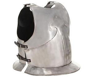 vidaXL Elmo da Cavaliere Medievale Tedesco LARP Armatura per Guerriero Corazza Protezione Testa Riproduzione Medievale in Acciaio Argento