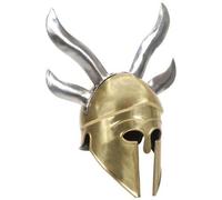VIDAXL - Elmo da Guerriero Greco Antico per LARP in Acciaio Ottone
