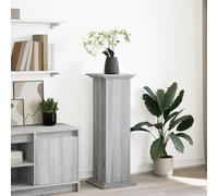 vidaXL Espositore con Portaoggetti Grigio Sonoma 31x30x90cm Truciolato, espositore a Colonna, vetrina, Mobile espositivo, piedistallo espositivo