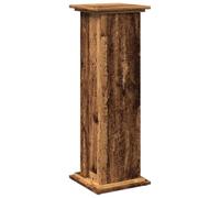 vidaXL Espositore con Portaoggetti Legno Antico 31x30x90 cm Truciolato, espositore a Colonna, vetrina, Mobile espositivo, piedistallo espositivo