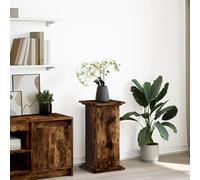 vidaXL Espositore con Portaoggetti Rovere Fumo 31x30x60cm Truciolato