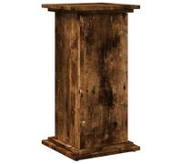vidaXL Espositore con Portaoggetti Rovere Fumo 31x30x60cm Truciolato, espositore a Colonna, vetrina, Mobile espositivo, piedistallo espositivo