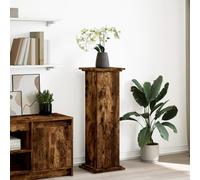 vidaXL Espositore con Portaoggetti Rovere Fumo 31x30x90cm Truciolato