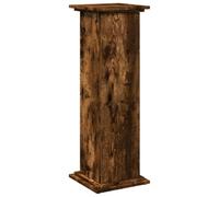 vidaXL Espositore con Portaoggetti Rovere Fumo 31x30x90cm Truciolato, espositore a Colonna, vetrina, Mobile espositivo, piedistallo espositivo