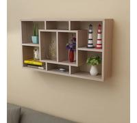 vidaXL Espositore da Parete Pensile 8 Scomparti Color Rovere