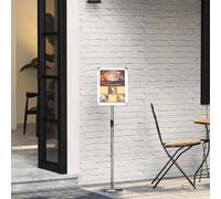 vidaXL Espositori per Fiere Argento 25 x 25 x 125 cm Alluminio