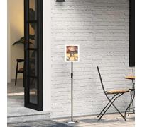 vidaXL Espositori per Fiere Argento 25 x 25 x 125 cm Alluminio