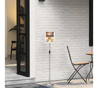 vidaXL Espositori per Fiere Argento 25 x 25 x 125 cm Alluminio