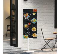 vidaXL Espositori per Fiere Bianco 30 x 23,5 x 210 cm Acciaio