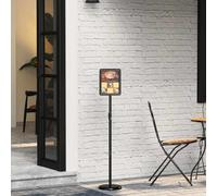 vidaXL Espositori per Fiere Nero 25 x 25 x 125 cm Alluminio