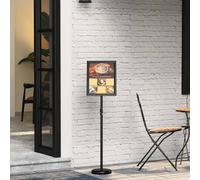 vidaXL Espositori per Fiere Nero 25 x 25 x 125 cm Alluminio