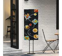 vidaXL Espositori per Fiere Nero 30 x 23,5 x 210 cm Acciaio