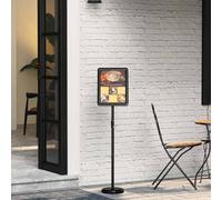 vidaXL Espositori per Fiere Nero 30 x 25 x 128 cm Alluminio