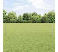 vidaXL Euro Fence con 11 Postazioni Silver 0,6x25 m Acciaio