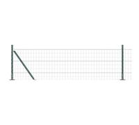 vidaXL Euro Fence con 13 Poste Flangiate 0.6 x 50m in Acciaio Zincato | Recinzione da Giardino Outdoor Resistente e Durevole, Ideale per Definire i Confini o Usarla come Barriera per Pannelli a Rete