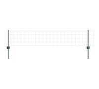vidaXL Recinzione Euro con 22 posti a U verde, 0,4 x 50 m, in acciaio, resistente ai raggi UV, rivestimento in PVC, resistente ai raggi UV, recinzione esterna durevole per cortile, metallo esterno