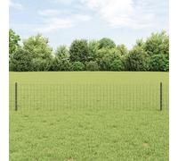 vidaXL Euro Fence con 5 Posti U Grigio 0,4x10 m Acciaio
