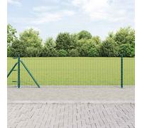 vidaXL Euro Fence con 7 Posti Flangiati 0,4x10 m in Acciaio Zincato