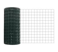vidaXL Euro recinzione con pali a U verde 0,4 x 10 m in acciaio | Set di recinzione esterna in metallo resistente ai raggi UV di design rettangolare durevole, limite di proprietà e barriera da