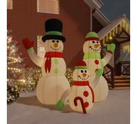 vidaXL Famiglia Pupazzi di Neve Gonfiabili con LED 360 cm