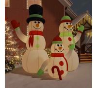 vidaXL Famiglia Pupazzi di Neve Gonfiabili con LED 500 cm