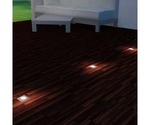 vidaXL Faretti Carrabili da Esterno a LED 3 pz Quadrati