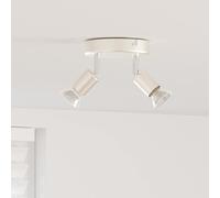 vidaXL Faretti da soffitto 2 Vie Regolabile Nichel Spazzolato GU10