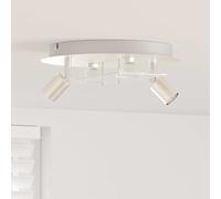 vidaXL Faretti da soffitto con 2 teste regolabili Nickel opaco GU10