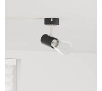 vidaXL Faretti da soffitto neri 1 Via Regolabile E27