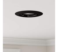 vidaXL Faretti incassati 6 pezzi Tondo GU10 Nero Ø90 mm Acciaio