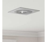 vidaXL Faretti Incassati 6 pz Quadrati GU10 Argento 91x91 mm
