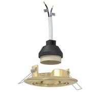 vidaXL Set di 6 lampade da incasso a LED in metallo dorato, moderne lampade rotonde per soggiorno, sala da pranzo, cucina, risparmio energetico, facile installazione, design elegante e contemporaneo