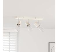 vidaXL Faretto da soffitto 3 Vie Regolabile Nichel Spazzolato E27