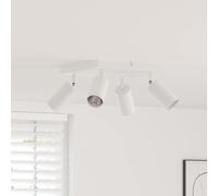 vidaXL Faretto da soffitto 4 vie regolabile bianco GU10