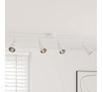 vidaXL Faretto da soffitto 4 Vie Regolabile Bianco GU10