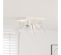 vidaXL Faretto da soffitto 4 vie regolabile in nichel spazzolato E27