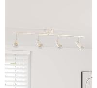 vidaXL Faretto da soffitto 4 Vie Regolabili in Nickel Spazzolato GU10