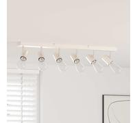 vidaXL Faretto da soffitto 6 vie regolabile in nichel spazzolato E27