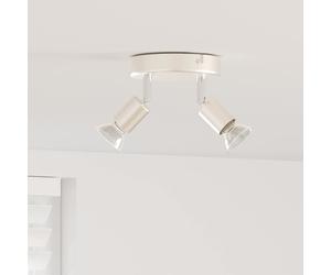 vidaXL Faretto da soffitto con i riflettori Nichel 12 x 8 cm Acciaio
