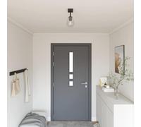 vidaXL Faretto da soffitto Nero 13 x 13 x 26 cm Vetro e metallo