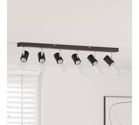 vidaXL Faretto da soffitto Nero 73 x 6.5 x 11.5 cm Acciaio
