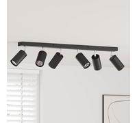 vidaXL Faretto da soffitto Nero 73 x 6 x 16 cm Metallo