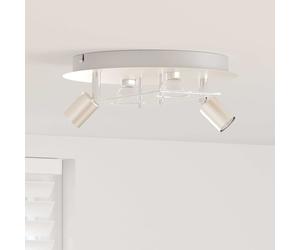 vidaXL Faretto da soffitto Nichel 29 x 29 x 11 cm Acciaio e vetro