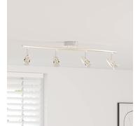 vidaXL Faretto da soffitto Nichel 61 x 10 x 12,5 cm Metallo