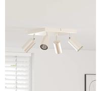 vidaXL Faretto da soffitto Nickel spazzolato 26 x 26 x 16.5 cm Acciaio