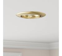 vidaXL Faretto incassato 24 pcs rotondo GU10 oro Ø90 mm acciaio