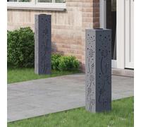 vidaXL Faro LED solare per sentieri 2 pcs Antracite